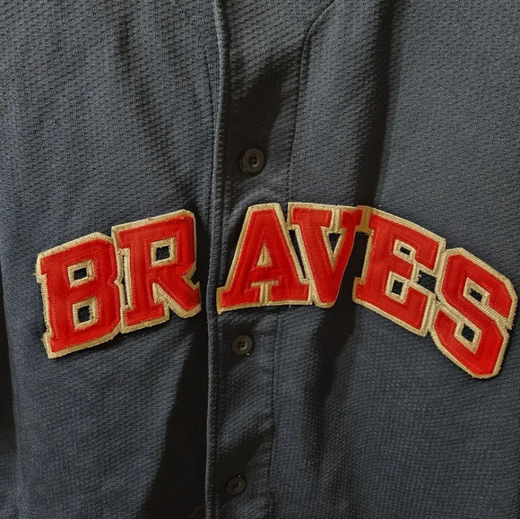 Starter MLB Vintage 90s Atlanta Braves Andres Galarraga Short Sleeve Jersey - Picture 3 of 7